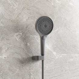 Душевой комплект Futura VSFW-2F12TGM термостатический встраиваемый, 3 режима, вороненая сталь