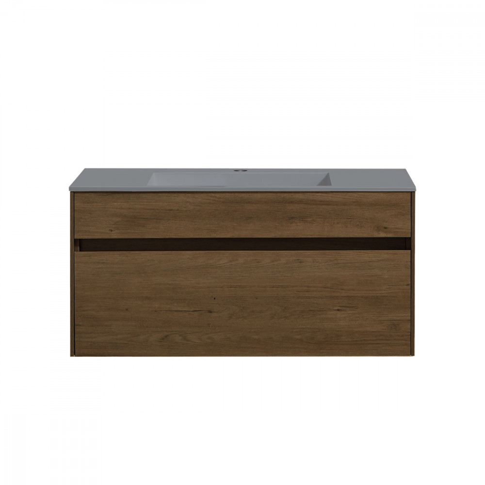База под раковину Chiara 1000 подвесная, 1 выкатной ящик soft-close, T.Oak