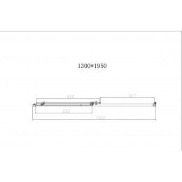 Душевая дверь Slim-N VDS-4SN130CLGM, 1300, вороненая сталь, стекло прозрачное