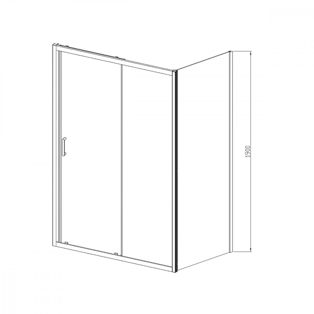Душевой уголок Alpha VSR-3AL8015CL, 1500*800, хром, стекло прозрачное