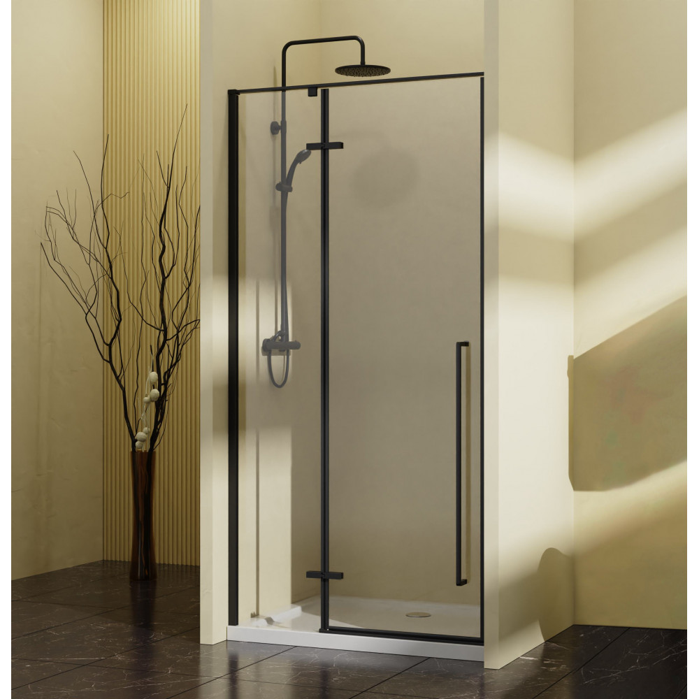 Душевая дверь Slim-N VDPH-5SN900CLB, 900, черный, стекло прозрачное