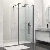 Душевая перегородка Walk-In VSW-1HS100CLB, 1000*2000, черный матовый, стекло прозрачное
