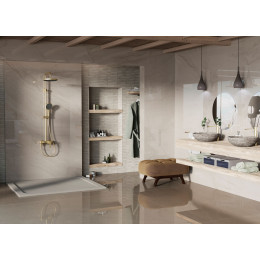 Душевая стойка VSFS-413BG с изливом, брашированное золото