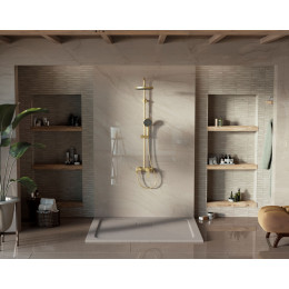 Душевая стойка VSFS-413BG с изливом, брашированное золото
