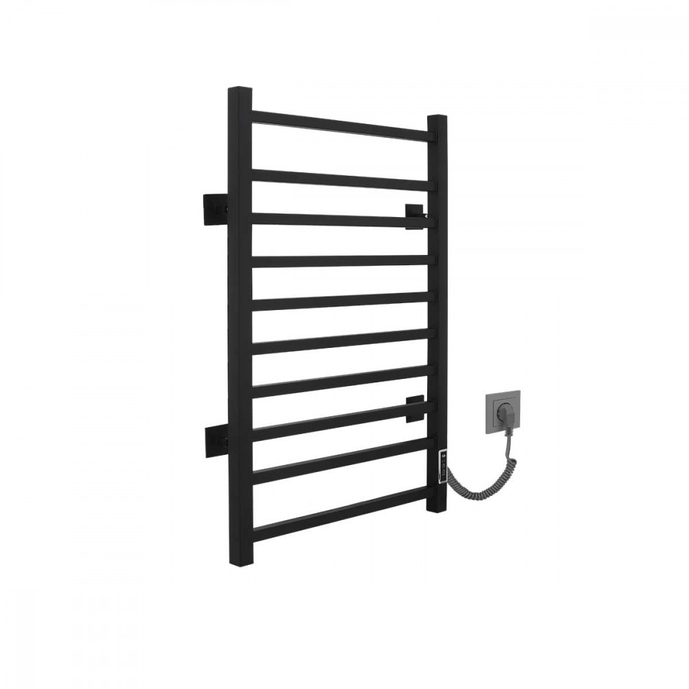 Полотенцесушитель электрический Vincea VTD-1LBE 50x80, черный, таймер