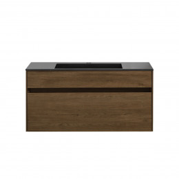 База под раковину Chiara 1000 подвесная, 1 выкатной ящик soft-close, T.Oak