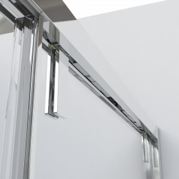 Душевая дверь Lugano VDS-1L120CGB-1, черный, стекло тонированное