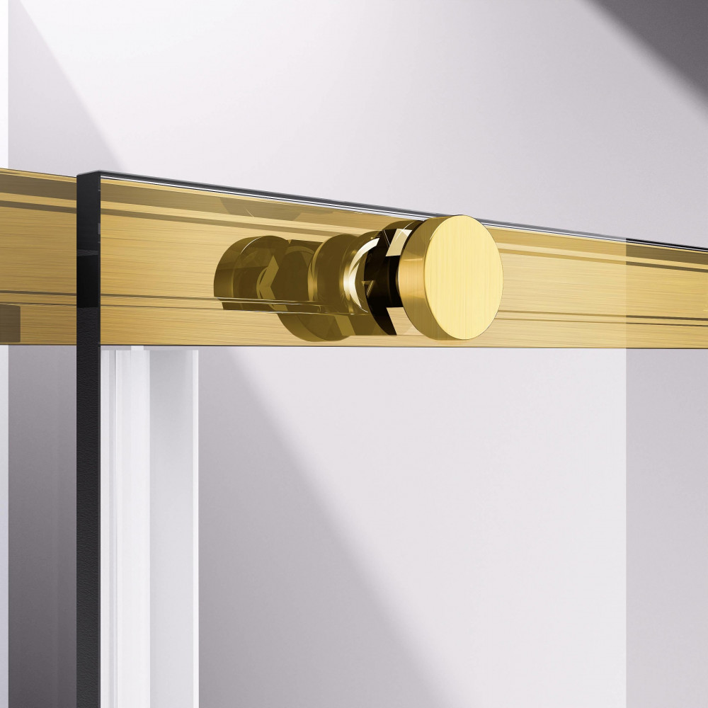 Душевая дверь Slim-N VDS-4SN130CLG, 1300, брашированное золото, стекло прозрачное