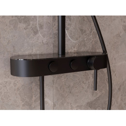 Душевая стойка VSFS-402MB, черный матовый