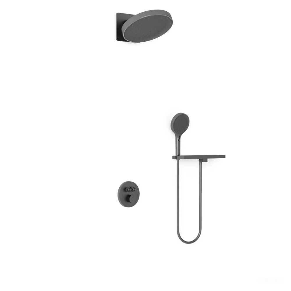 Душевой комплект Inspire VSFW-3I22MT3RGM встраиваемый, термостат, двухрежимный, вороненая сталь