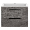 База под раковину Chiara 2D 600 подвесная, 2 выкатных ящика soft-close, G.Stone