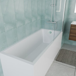 Ванна акриловая Vincea VBT-2G170-FR с каркасом 1700*700*470, пристенная, цвет белый