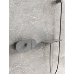 Душевой комплект Futura VSFW-2F12TGM термостатический встраиваемый, 3 режима, вороненая сталь
