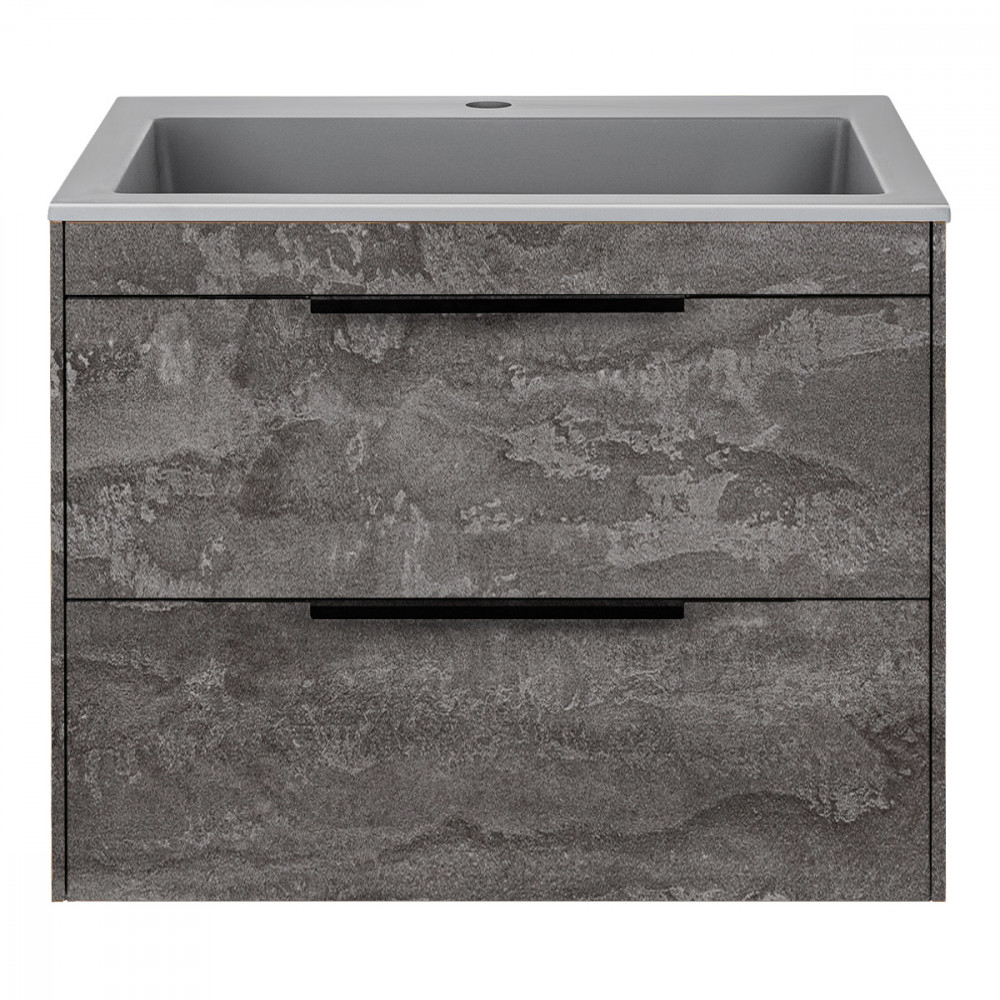 База под раковину Chiara 2D 600 подвесная, 2 выкатных ящика soft-close, G.Stone
