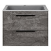 База под раковину Chiara 2D 600 подвесная, 2 выкатных ящика soft-close, G.Stone
