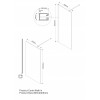 Душевая перегородка Walk-In VSW-1H600CL, 600*2000, хром, стекло прозрачное