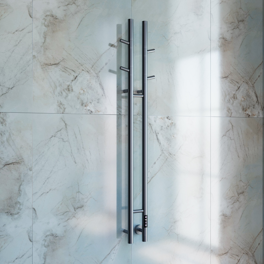 Полотенцесушитель электрический Vincea VTD-1D2GE 25х130, графит, таймер