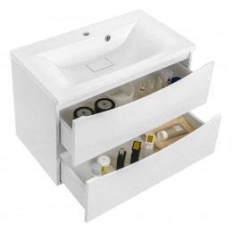 База под раковину Mia 800 подвесная, 2 выкатных ящика soft close, G.White