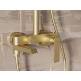 Душевая стойка VSFS-413BG с изливом, брашированное золото