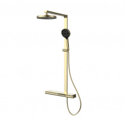 Душевая стойка Aspire VSFS-4AS1BG с изливом, брашированное золото