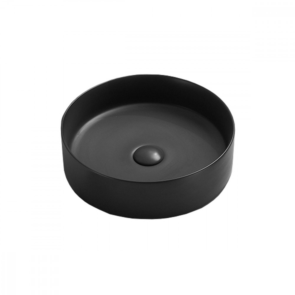 Раковина керамическая Vincea VBS-216MB, 394*394*115, накладная, цвет матовый черный,