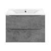 База под раковину Mia 600 подвесная, 2 выкатных ящика soft close, Beton