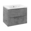 База под раковину Mia 600 подвесная, 2 выкатных ящика soft close, Beton