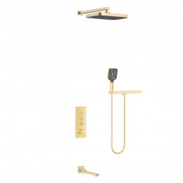 Душевой комплект VSFW-431T1RBG встраиваемый, термостатический, трехрежимный, брашированное золото