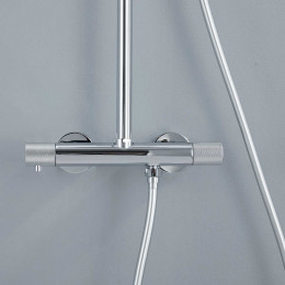 Душевая стойка Desire VSFS-1D0TCH термостатическая без излива, 25см верх душ, хром