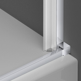 Душевой уголок Alpha VSR-3ALP9090CL, 900*900, хром, стекло прозрачное