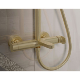 Душевая стойка Rondo VSFS-1R1BG с изливом, брашированное золото