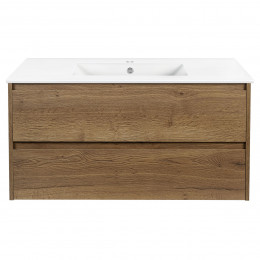 База под раковину Gio 1000 подвесная, 2 выкатных ящика soft-close, T.Oak