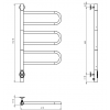 Полотенцесушитель электрический Vincea VTD-1R2CGE 44х80, графит, таймер