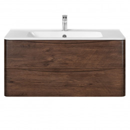База под раковину Paola 1000 подвесная, 2 выкатных ящика soft close, R.Wood