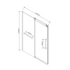 Душевая дверь Como Soft VDS-1CS120CLB, 1200, черный, стекло прозрачное