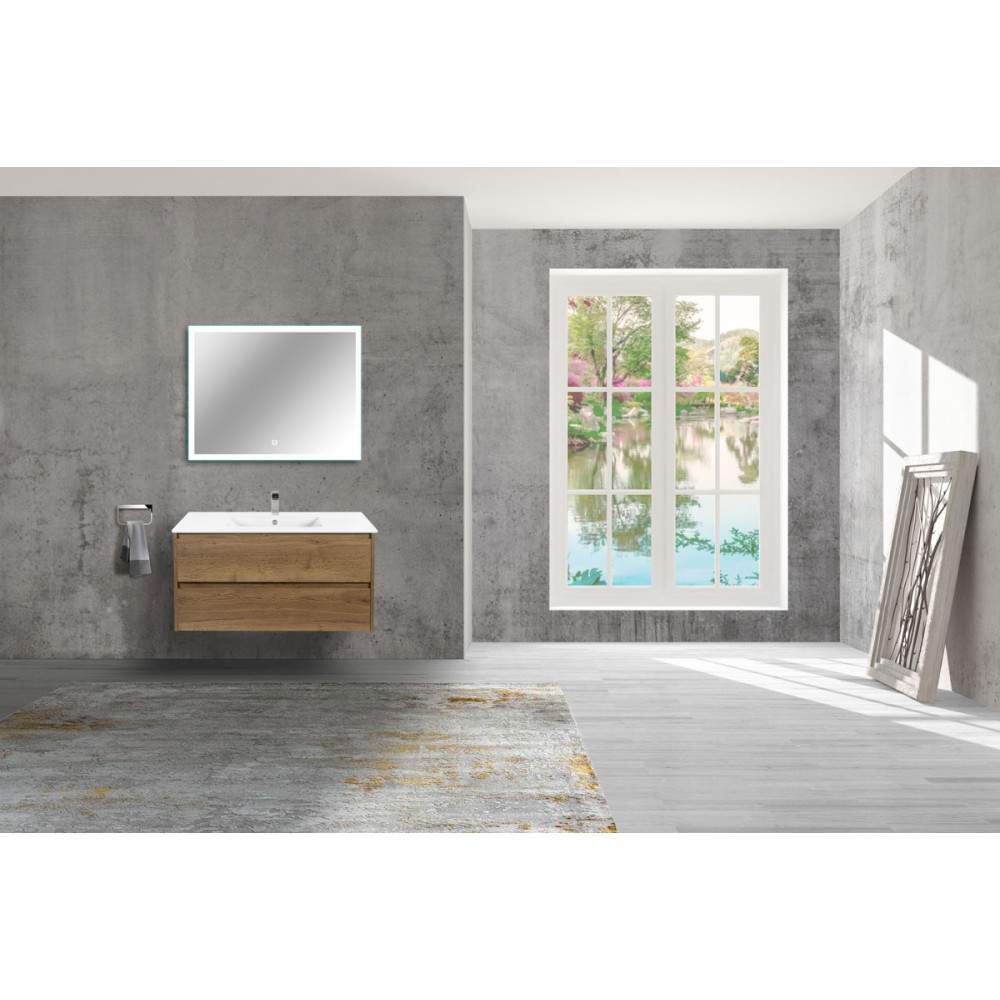 База под раковину Gio 1000 подвесная, 2 выкатных ящика soft-close, T.Oak