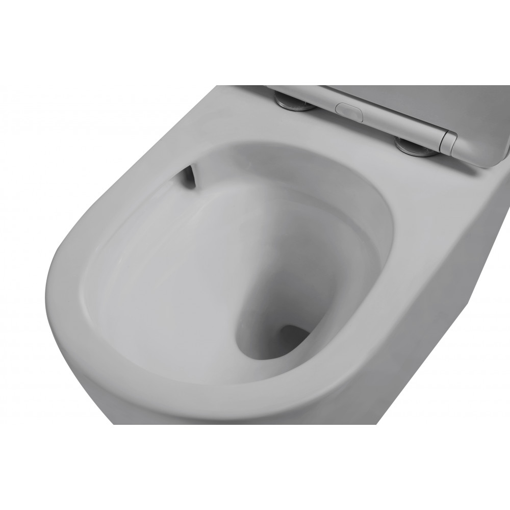 Унитаз подвесной Globo VT1-14TMG Tornado, цвет серый матовый, ультратонкое soft-close сиденье