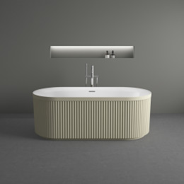 Ванна акриловая Vincea VBT-709-1700MG, 1700*800*585, цвет мат. беж./бел, щелевой перелив, слив белый