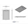 Поддон для душа из искусственного камня VST-4SRL8012G,1200*800*25, серый