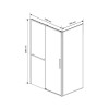Душевой уголок Slim Soft VSR-1SS8014CL, 1400*800, хром, стекло прозрачное
