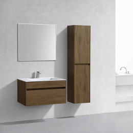 База под раковину Chiara 800 подвесная, 1 выкатной ящик soft-close, T. Oak