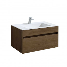 База под раковину Chiara 800 подвесная, 1 выкатной ящик soft-close, T. Oak