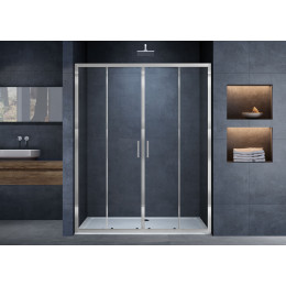 Душевая дверь Alpha VDS-3AL2170CL, 1700, хром, стекло прозрачное