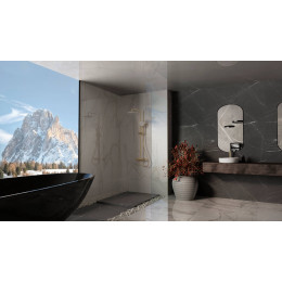 Душевая стойка Rondo VSFS-1R1BG с изливом, брашированное золото