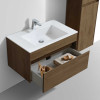 База под раковину Chiara 800 подвесная, 1 выкатной ящик soft-close, T. Oak