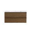 База под раковину Luka 1000 подвесная, 2 выкатных ящика soft-close, T.Oak