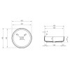Раковина прозрачная Vincea VBS-6T16B, 450*450*130, накладная, цвет черный