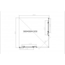 Душевой уголок Slim-N VSS-4SN900CLGM, 900*900, вороненая сталь, стекло прозрачное
