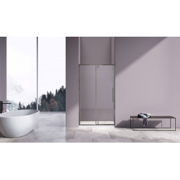 Душевая дверь Slim-N VDP-4SN120CLGM, вороненая сталь, стекло прозрачное