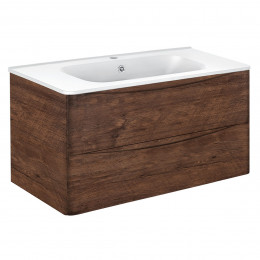 База под раковину Paola 1000 подвесная, 2 выкатных ящика soft close, R.Wood